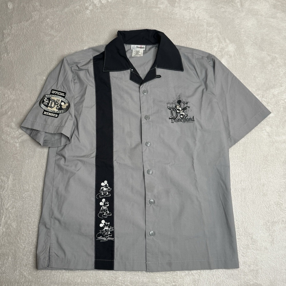 Vintage Disneyland Resort Men's D55 Theme Park Member Button Up Size Small